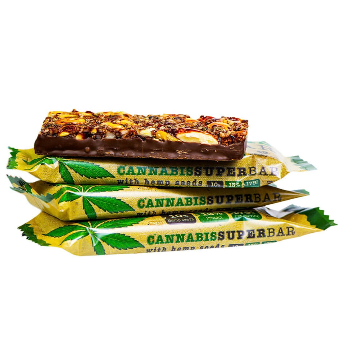 Euphoria Cannabis SuperBar - Barretta alla cannabis con frutta secca e cioccolato fondente 35g - clorophilla-shop