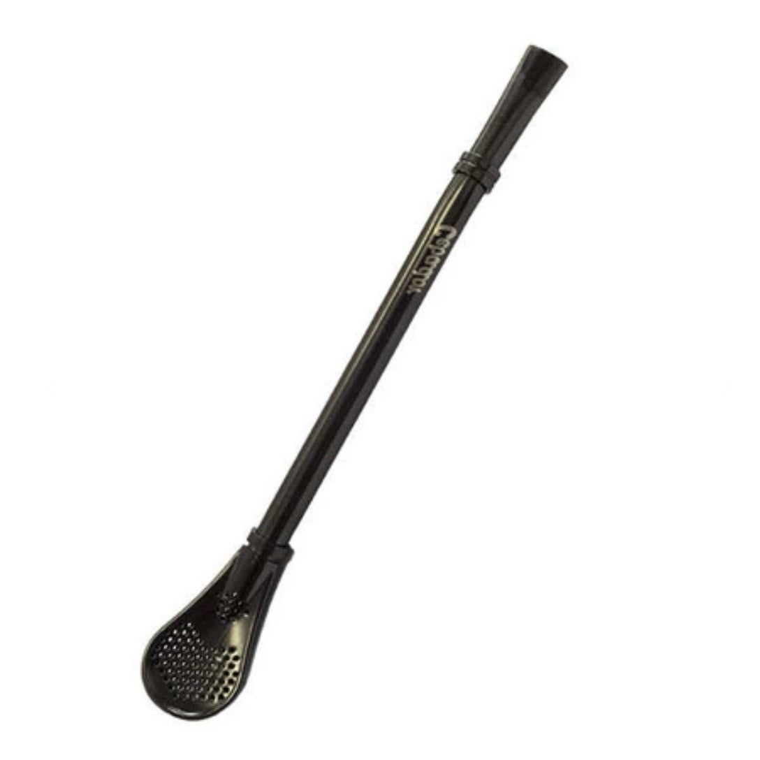Gringo Triffle Bombilla 15,5cm colore nero leggermente curva - Cannuccia per Yerba mate in acciaio inox