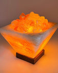 Lampada di Sale dell'Himalaya naturale Piramide capovolta - 7kg