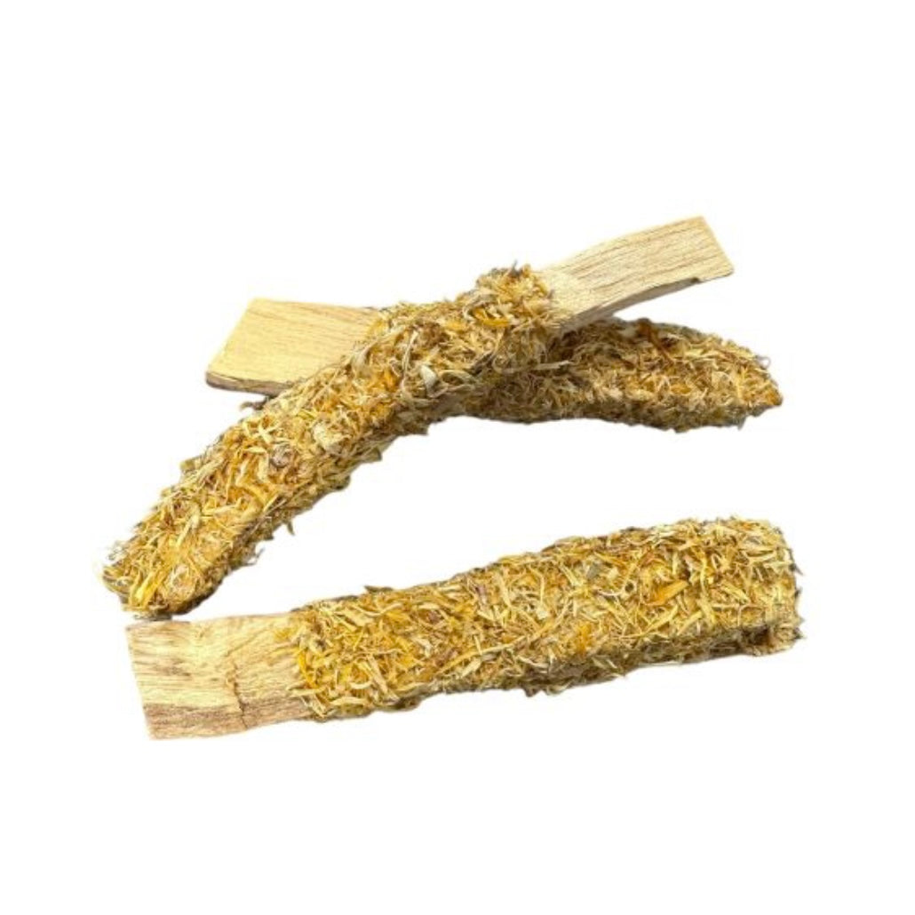 Bastoncino Legno di Palo Santo con Calendula del Perù - Fumigazione Purificante - clorophilla-shop