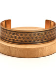 Magnetic copper bracelet with flower flower