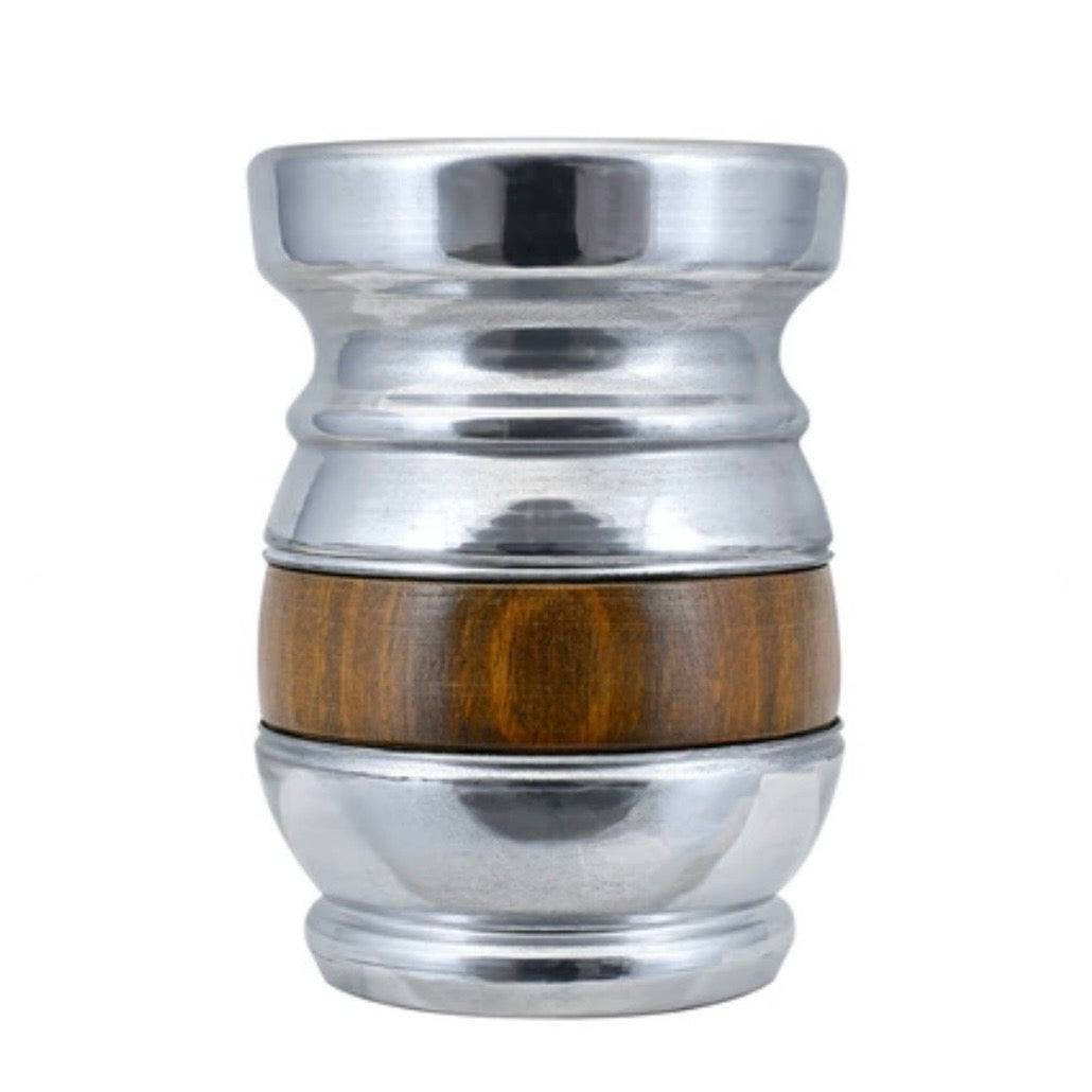 Cebador Mate Calabaza Palo Santo Samuel - Holy pole cup for Yerba Mate with 180ml aluminum pedestal