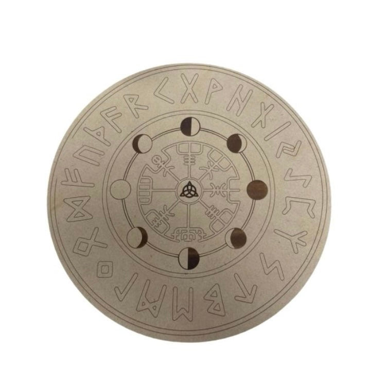 Futhark wood divinatory table for Rune - 20cm