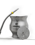 TermoColador Tazza mate termica colore argento - Infusore e Bombilla inclusi