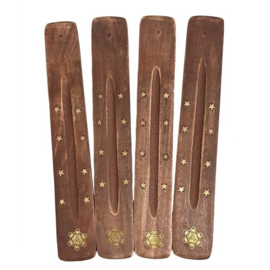 Metatron Burn in mango wood for incense in sticks - PortaAmentlo Stick 25cm