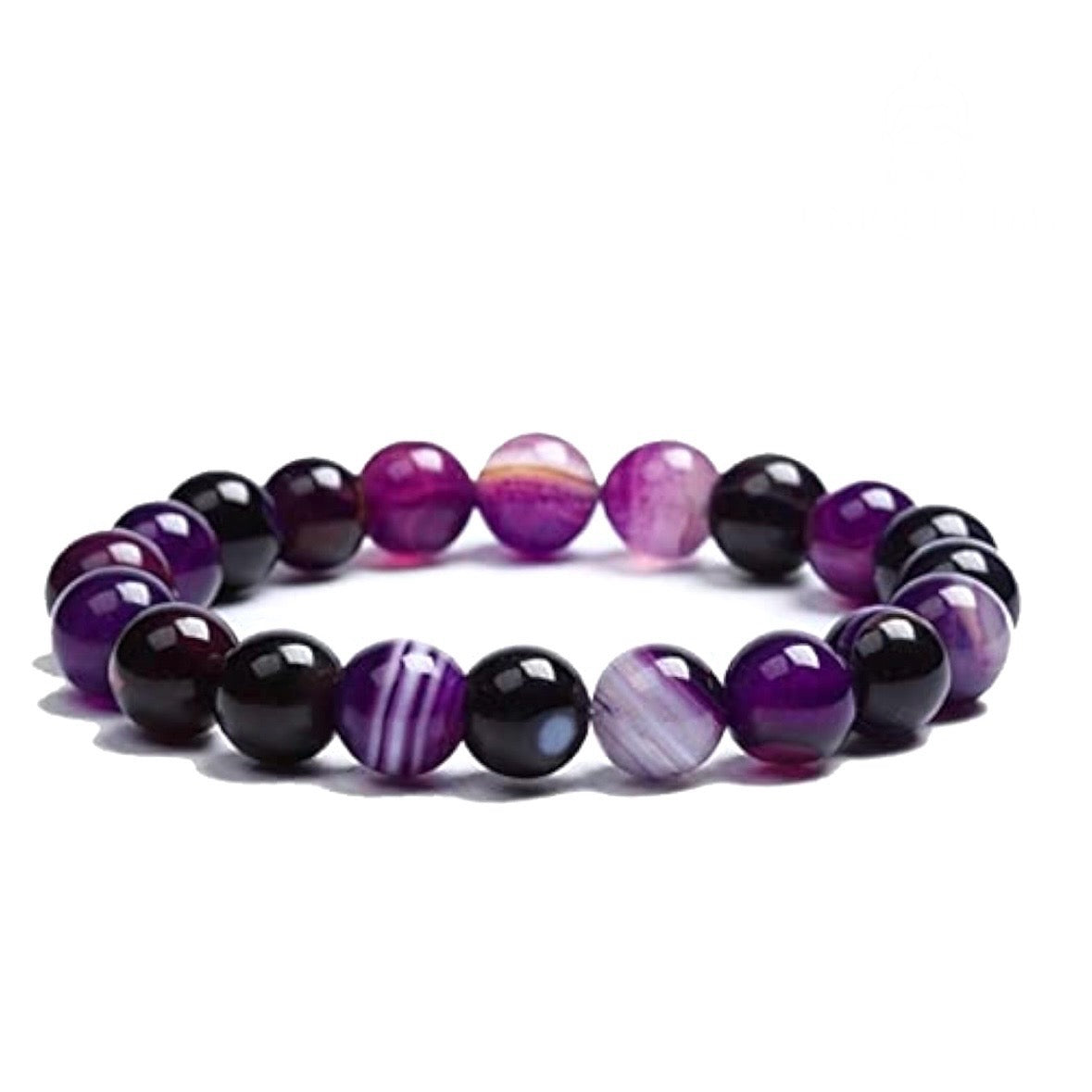 Chlorophilla elastic bracelet in Agata Viola Struiata - serenity and creativity