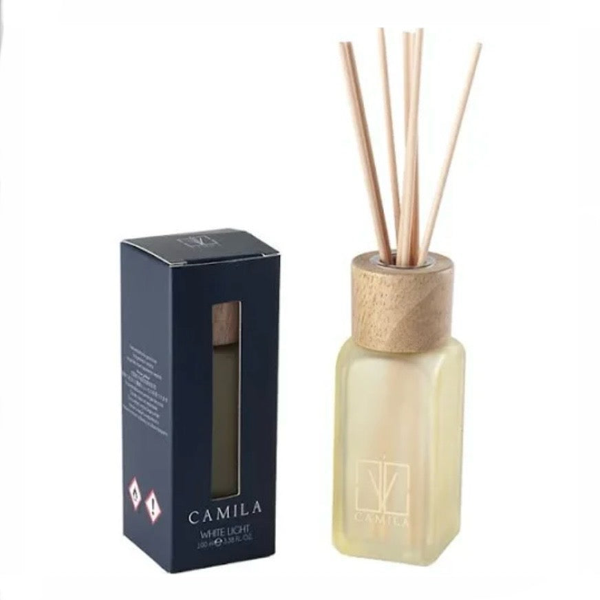 CAMILA MAGNETIC - fragranza WHITE LIGHT Fiori d'Arancio Diffusore a Bastoncini Profumatore d'ambiente - 100/200/500ml - clorophilla-shop