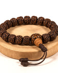 Mala bracelet in adjustable rudraksha - 21 polished grains