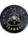 Placca Pentacolo in Onice nero con Prisma in cristallo di Rocca - Meditazione e Divinazione