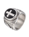 Ring with stainless steel cross