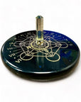 Placca Metatron in Onice nero con Prisma in cristallo di Rocca - Meditazione e Divinazione