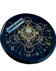 Placca Metatron in Onice nero con Prisma in cristallo di Rocca - Meditazione e Divinazione