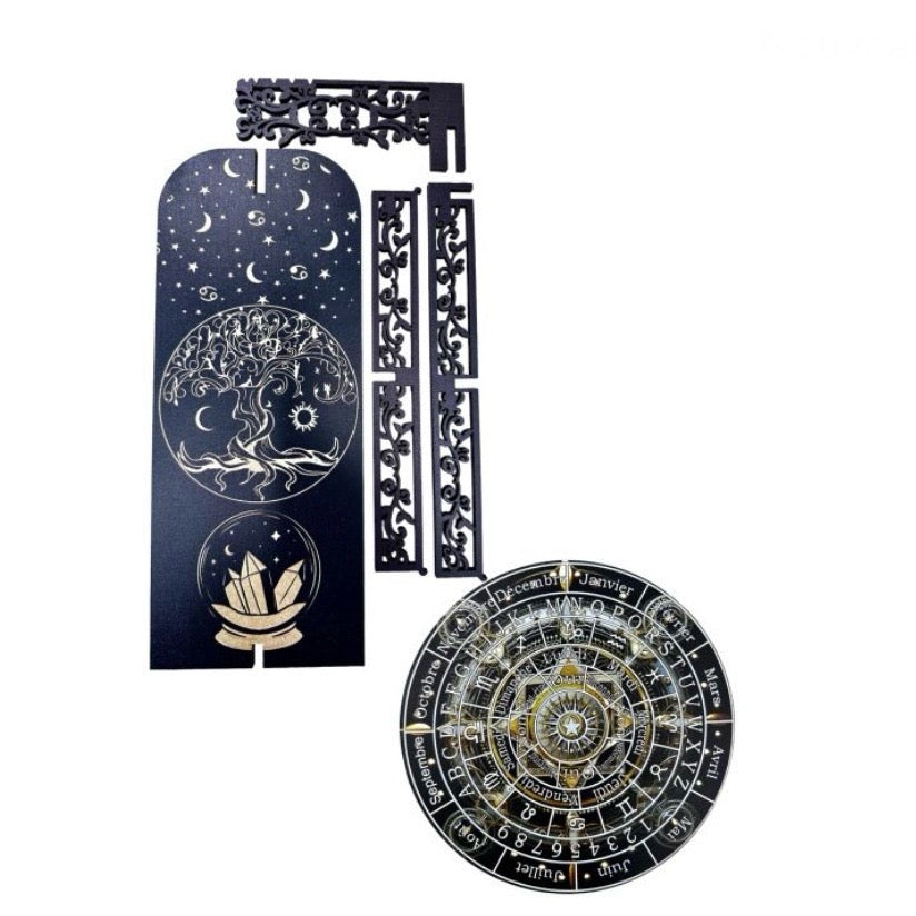 Wooden divinatory tablet for pendulum - Star Divina
