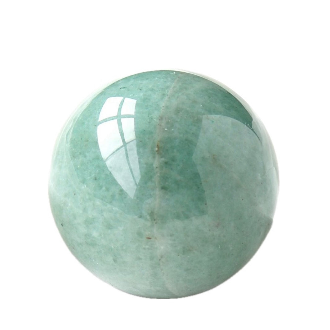 Feng Shui sphere in adventurine green natural stone - emotional healing - crystal therapy