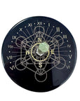 Placca Metatron in Onice nero con Prisma in cristallo di Rocca - Meditazione e Divinazione