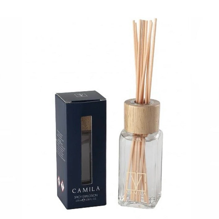 CAMILA SEDUCTIVE - fragranza SPICY EXPLOSION CHINOTTO E PEPE Diffusore a Bastoncini Profumatore d'ambiente - 100/200/500ml - clorophilla-shop
