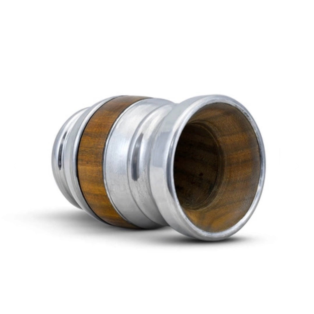 Cebador Mate Calabaza Palo Santo Samuel - Holy pole cup for Yerba Mate with 180ml aluminum pedestal