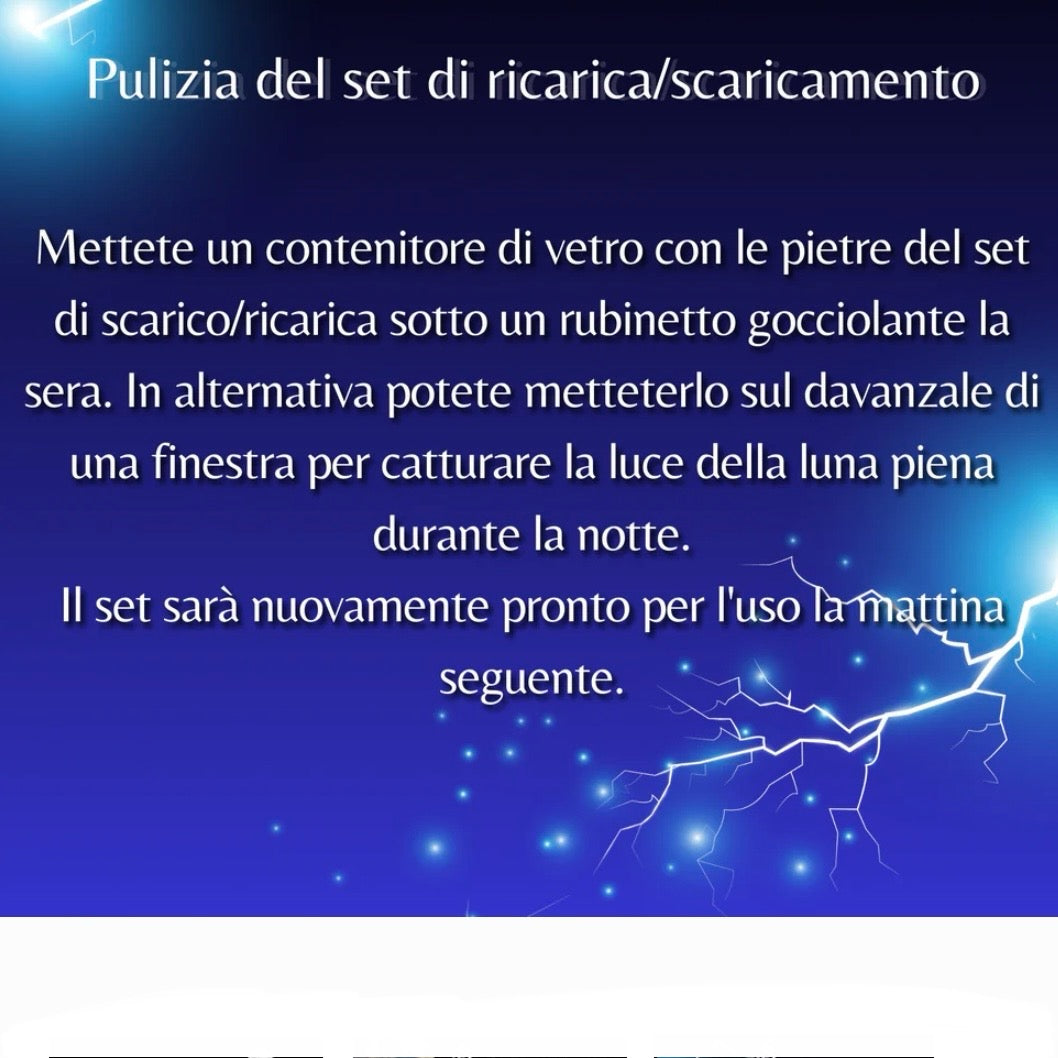 Samsara Kit Purification Pietre to load and download Mineral Quality A - Rocca crystal and black tour Up load/unloading