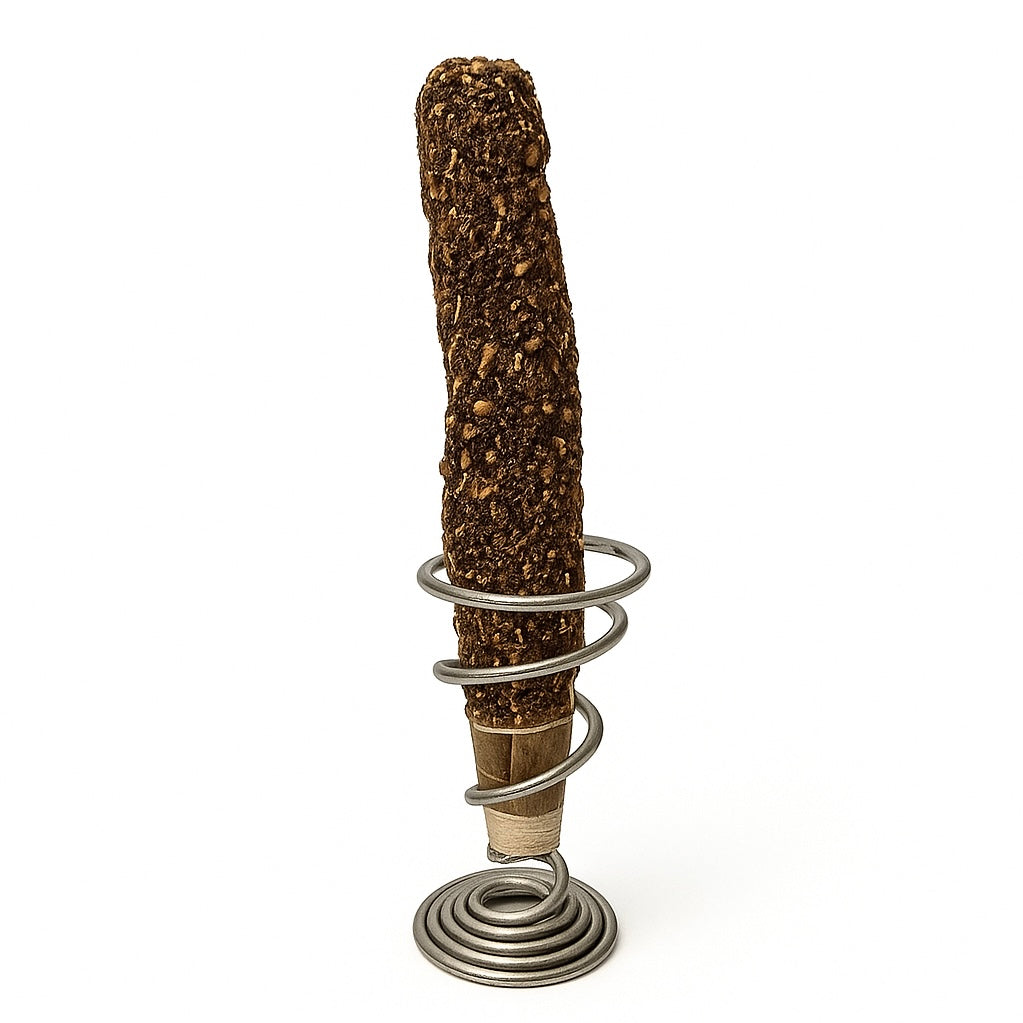 Burning Palo Holy, White Salvia and Smudge in spiral metal - Porta Vercense Made in Peru