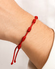 BRACCIALE ROSSO DELLA FORTUNA - 7 nodi