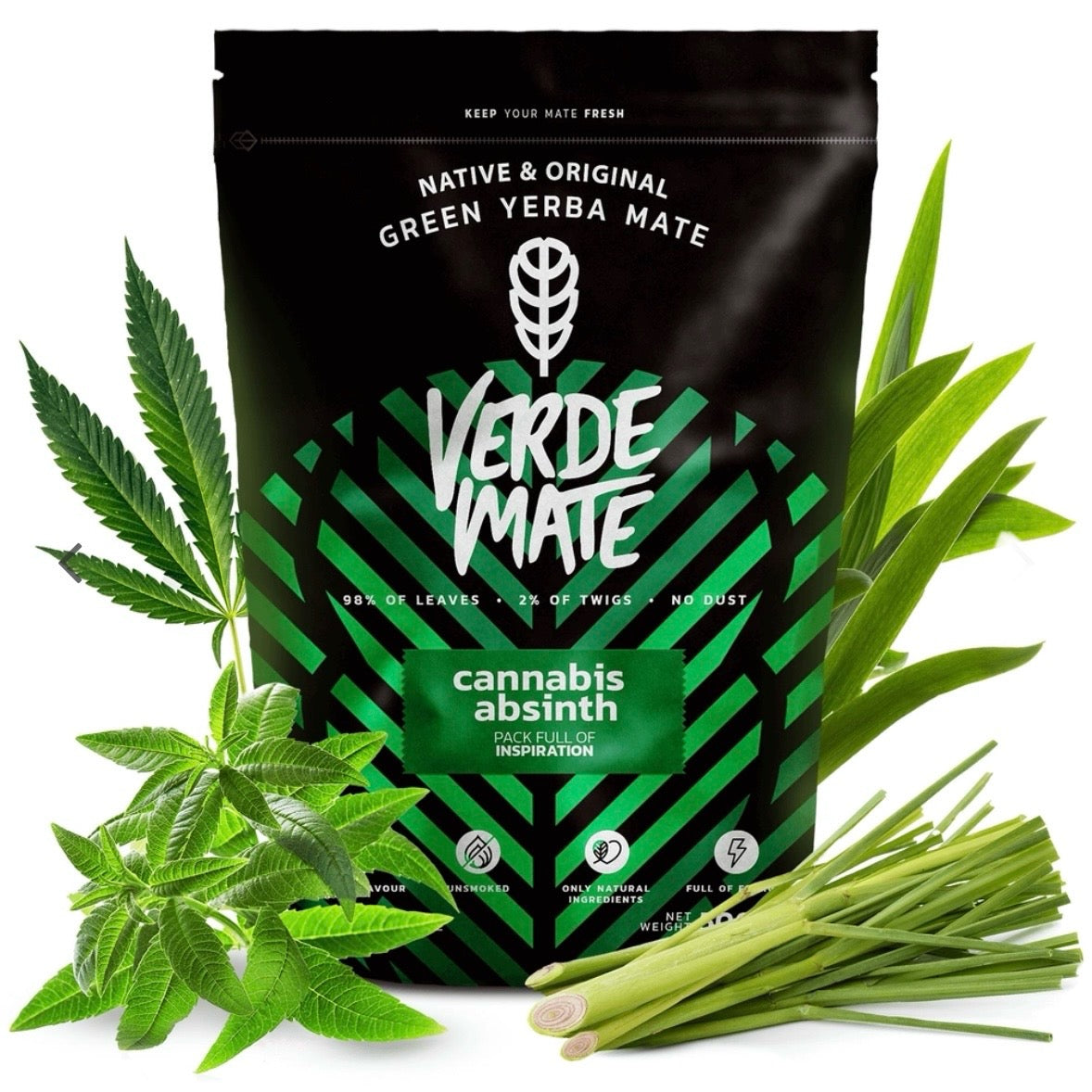 Verde Mate Cannabis e Assenzio da gustare sia caldo che freddo - Yerba mate origine Brasile 500g