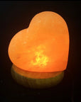 Lampada di sale rosa dell'Himalaya USB a forma di cuore - 600g