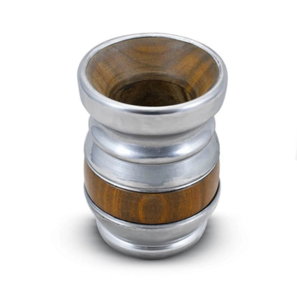 Cebador Mate Calabaza Palo Santo Samuel - Holy pole cup for Yerba Mate with 180ml aluminum pedestal