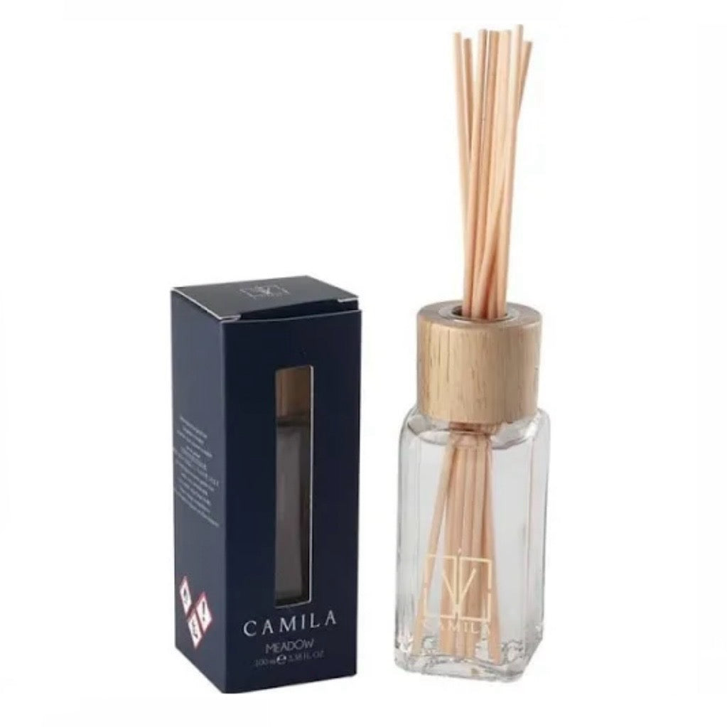 CAMILA SEDUCTIVE - fragranza MEADOW FIORI SELVATICI E FLORA Diffusore a Bastoncini Profumatore d'ambiente - 100/200/500ml - clorophilla-shop