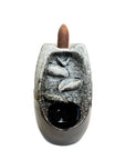 Bruciaincenso a cascata in Ceramica per Incenso in coni - Portaincenso a fontana Beige - clorophilla-shop