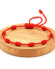 Fortune red bracelet - 7 knots