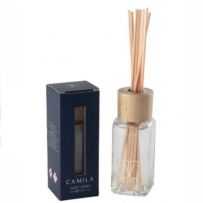 CAMILA SEDUCTIVE - fragranza SWEET DREAMS VANIGLIA E CARAMELLO Diffusore a Bastoncini Profumatore d'ambiente - 100/200/500ml - clorophilla-shop