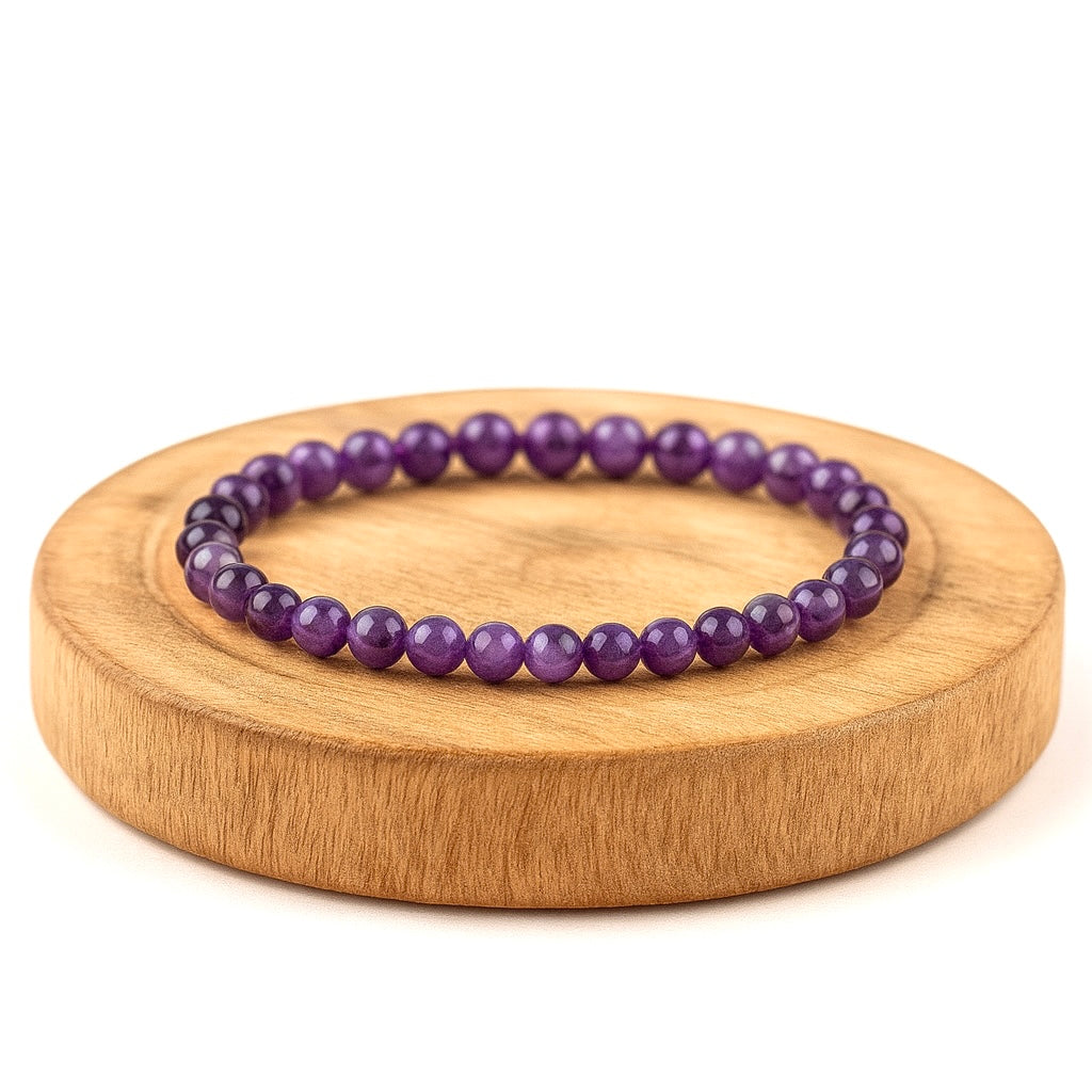 Chlorophilla elastic bracelet in amethyst - calming and anti stress