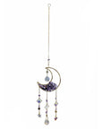 Acchiappa sole a forma di luna con Ametista - Cristallo 48cm