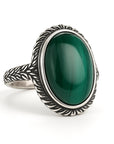 ANELLO CON MALACHITE IN ARGENTO 925 - Trasformazione e crescita personale