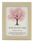 QUADRO CON ALBERO DELLA VITA IN QUARZO ROSA - Guardiano dell'amore