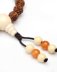 Collana Mala elastica Buddhista in Rudraksha