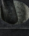 Square granite mortar - useful for creating mix of incense in grains, resins and herbs