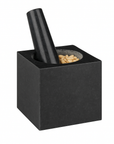 Square granite mortar - useful for creating mix of incense in grains, resins and herbs
