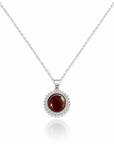 COLLANA CON CORNIOLA E ZIRCONI IN ARGENTO 925 - Motivazione e coraggio