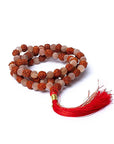 Mala Tibetana Rudraksha e Pietra di luna pesca - Collana Rosario 108 Grani