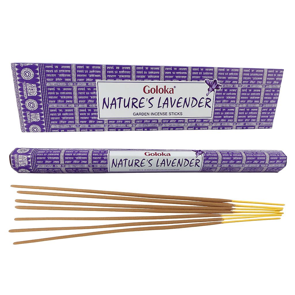 Goloka Nature's Lavender Incenso da giardino in bastoncini XXL - Lavanda