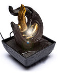 Zen water fountain with compassion Mudra - Integrated LED light