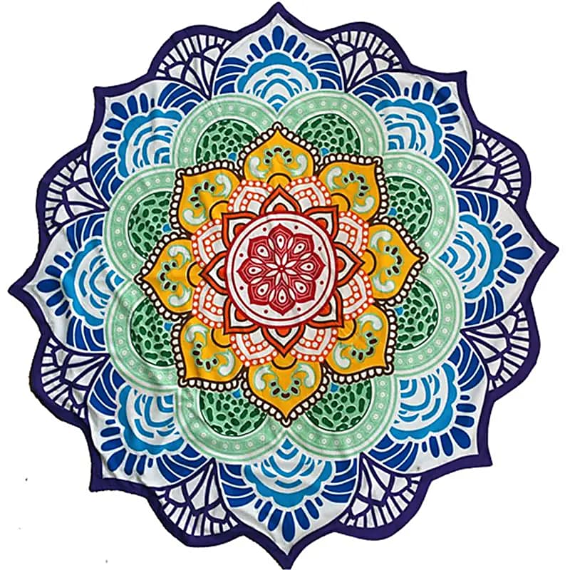 Sea towel Mandala 7 cotton chakra - made in India