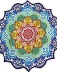 Telo mare Mandala 7 Chakra in cotone - Made in India