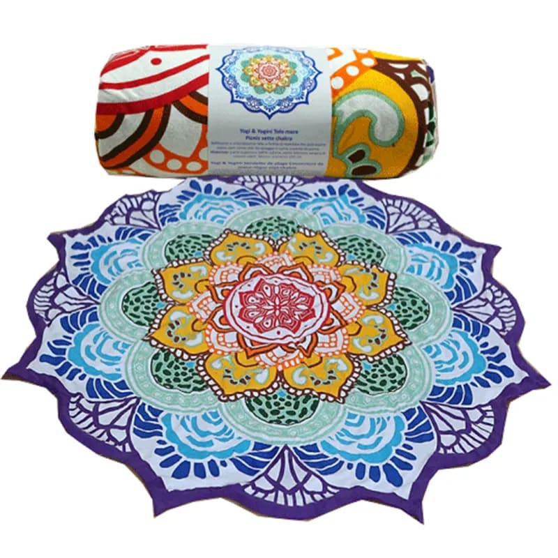 Sea towel Mandala 7 cotton chakra - made in India