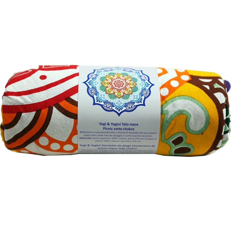 Sea towel Mandala 7 cotton chakra - made in India
