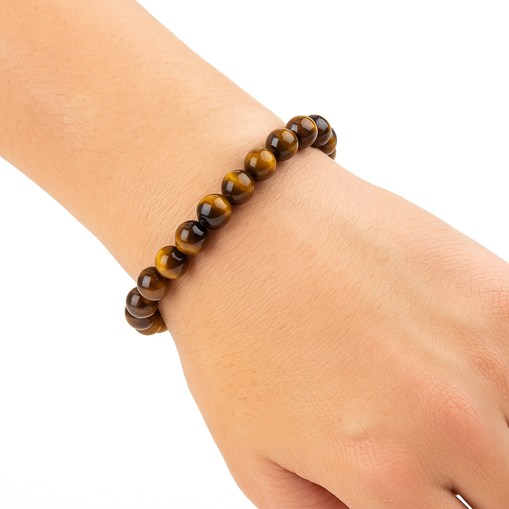 Chlorophilla elastic bracelet in the eye of tiger - courage, strength and protection
