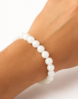 BRACCIALE IN AGATA BIANCA - Equilibrio e chiarezza interiore