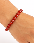 BRACCIALE IN AGATA ROSSA - Energia vitale e stabilità emotiva