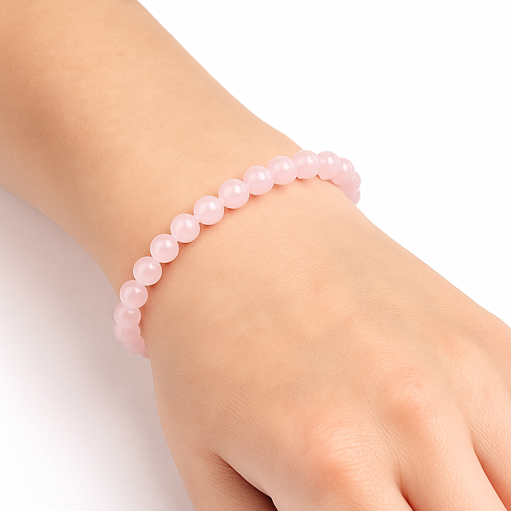 Chlorophilla elastic rose quartz bracelet - love and relationships
